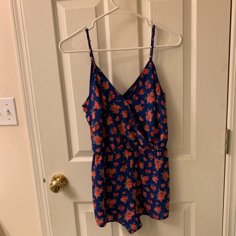 Blue and pink romper